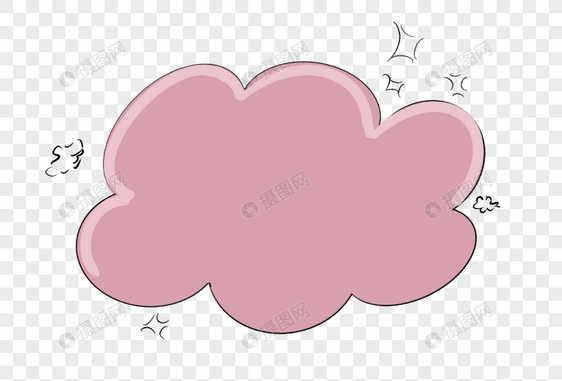 粉色云朵边框图片