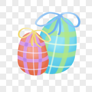 复活节彩蛋Easter节日彩色条纹缎带图片