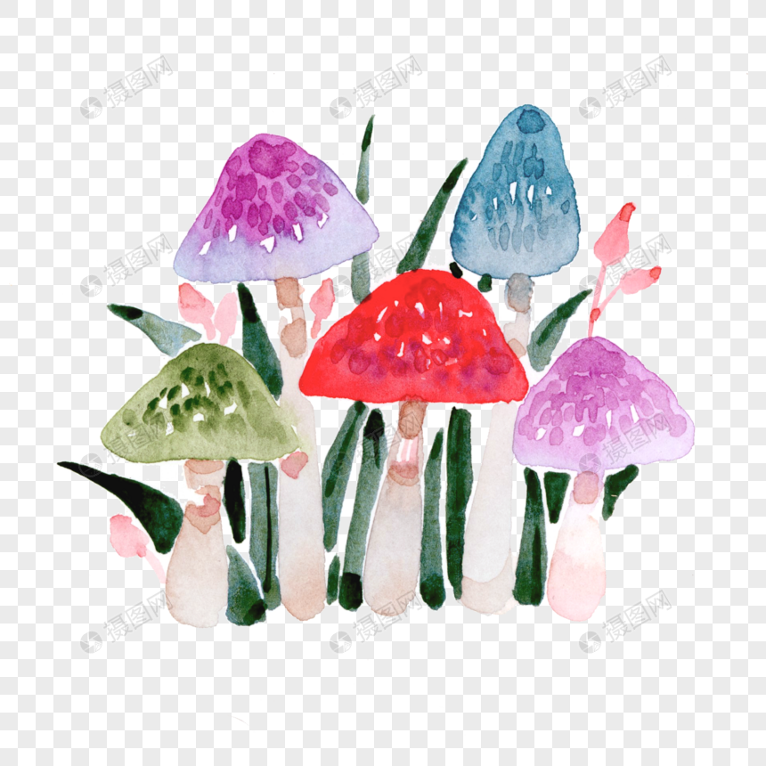 儿童节装饰彩色蘑菇图片