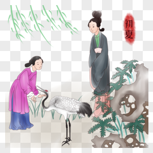 初夏的古代美女高清图片