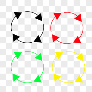 循环箭头彩色循环箭头高清图片