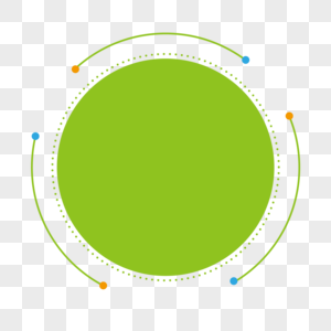 绿色圆形边框图片