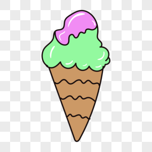 夏季彩虹冰淇淋图片