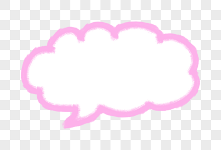 可爱云形手绘气泡框高清图片