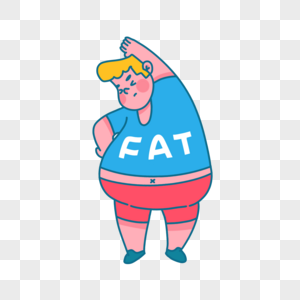 胖子糖尿病健身房高清图片