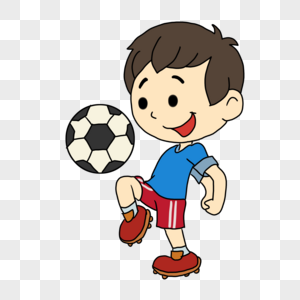 踢足球拿足球小男孩高清图片