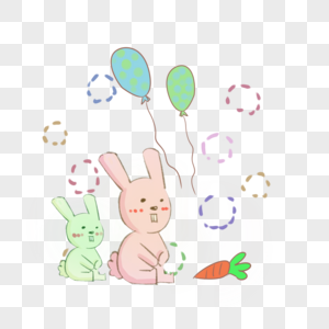 可爱兔子玩偶图片