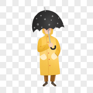 下雨天撑着伞的人图片
