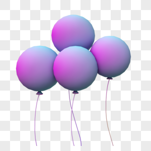 漂浮四个立体气球图片