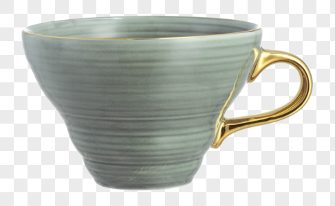 青色古董茶杯图片