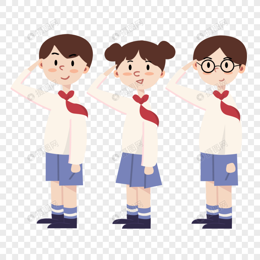 少先队员敬礼