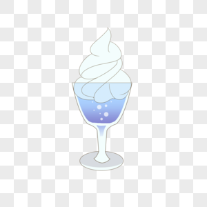 手绘卡通夏天气泡冰淇淋冷饮图片