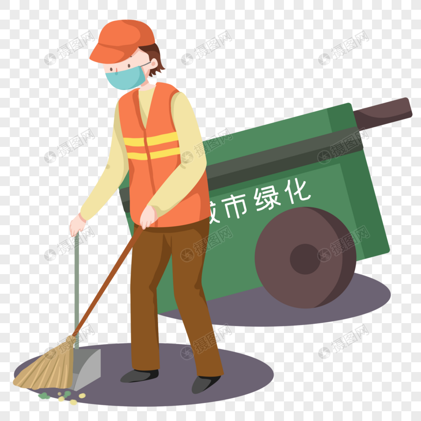 劳动节劳动人民职业人物清洁工