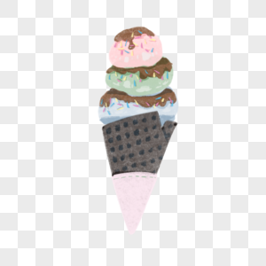 夏日清凉冰淇淋球图片
