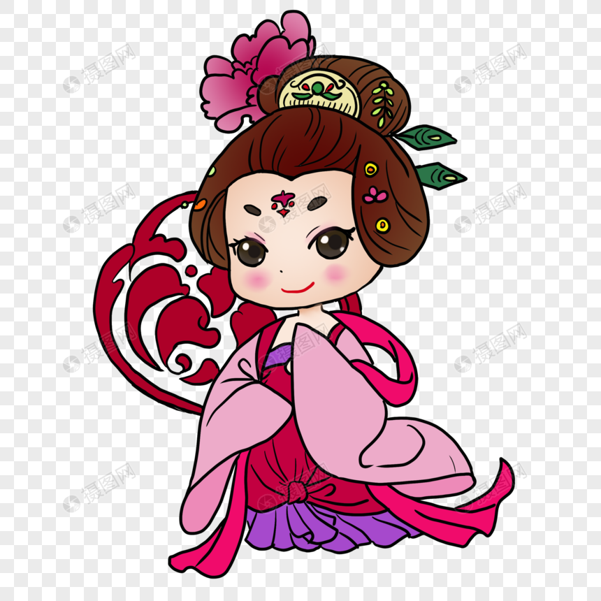 手绘/卡通元素 杨贵妃.
