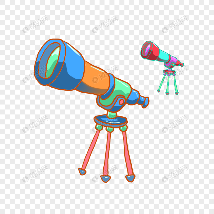 儿童玩具彩色望远镜图片