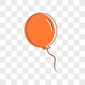 橙色线条气球图片