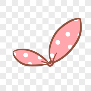 粉色兔子蝴蝶结图片