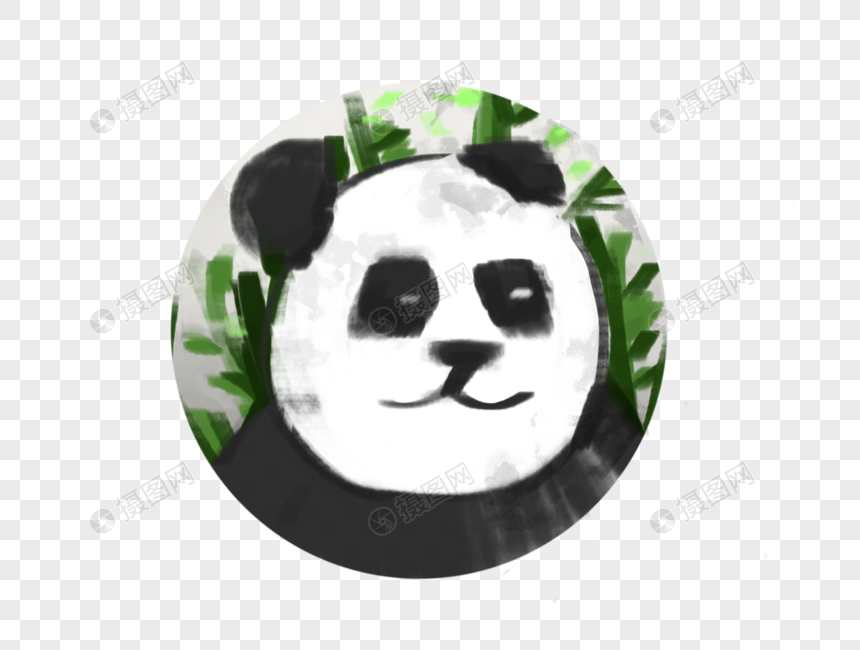 熊猫国宝水墨画图片