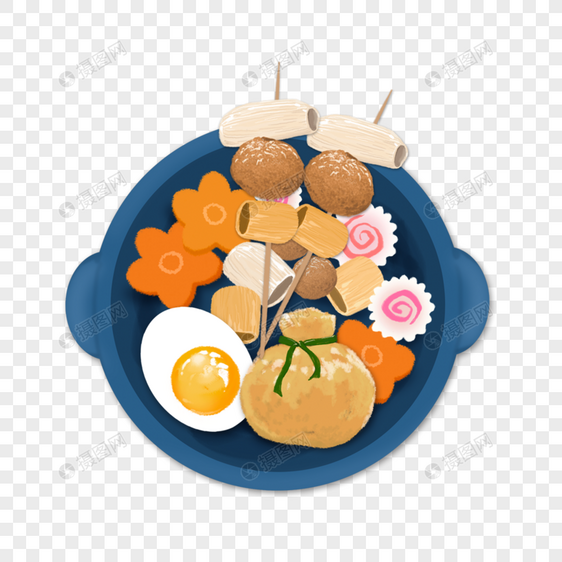 手绘美食关东煮