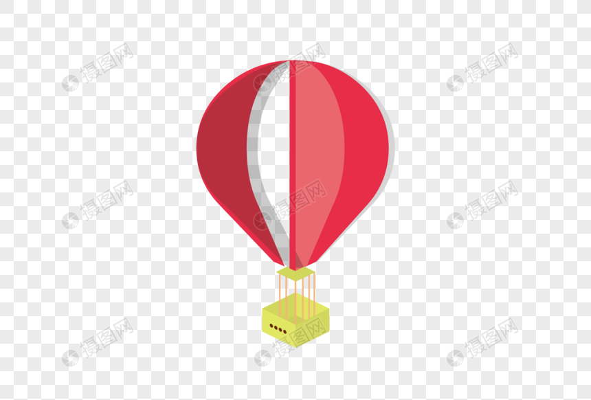 AI矢量图2.5D旅行元素旅游元素热气球图片