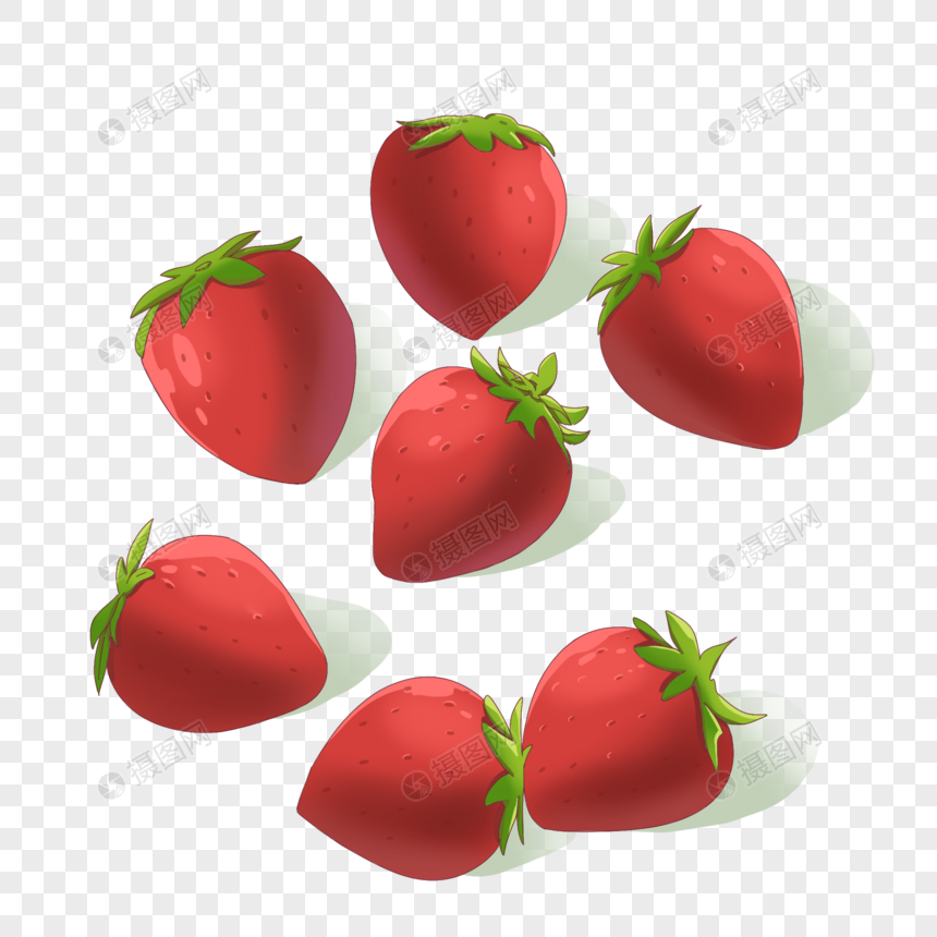 手绘水果草莓图片