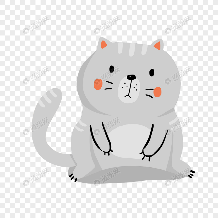 手绘/卡通元素 大肥猫.