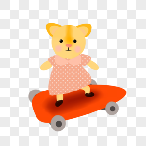 玩滑板的猫玩滑板猫高清图片