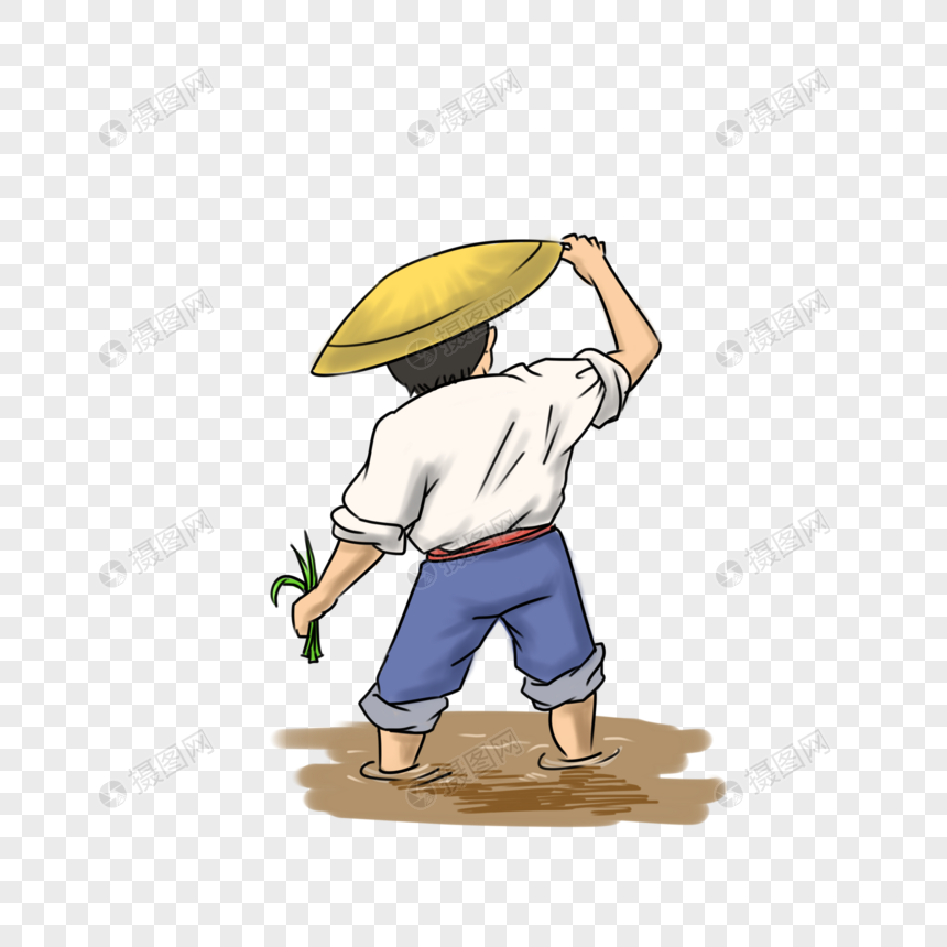 插秧的农民伯伯