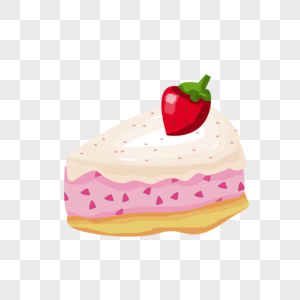 三角草莓蛋糕高清图片