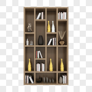 书架实木书柜高清图片