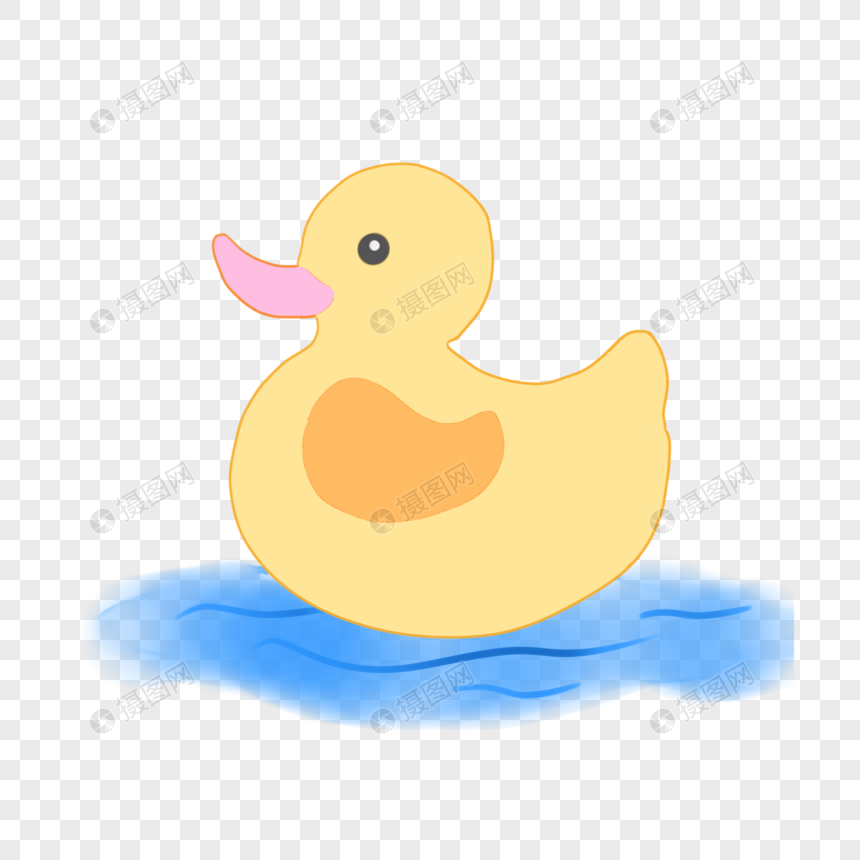 夏季卡通可爱游泳小黄鸭