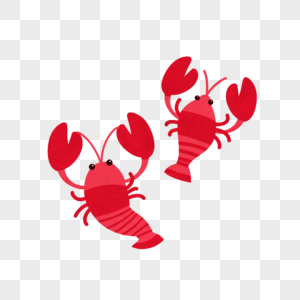 虾动物插画高清图片