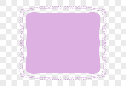 粉色方形荷叶边边框高清图片
