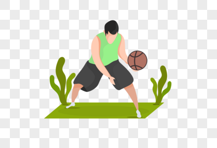 男子打篮球图片