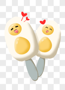 可爱双蛋黄爱心雪糕图片