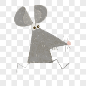 儿童插画风格小老鼠高清图片