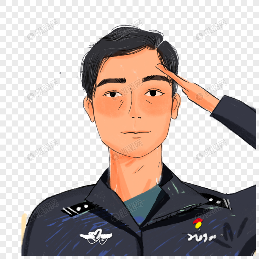 敬礼的警察