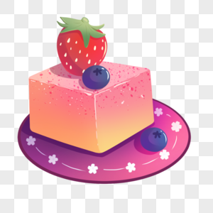 草莓蓝莓蛋糕图片