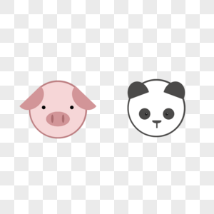 动物图标猪猪熊猫高清图片