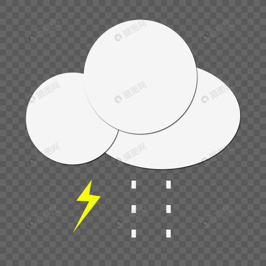 雷阵雨天气图标图片