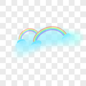 彩虹云朵高清图片素材