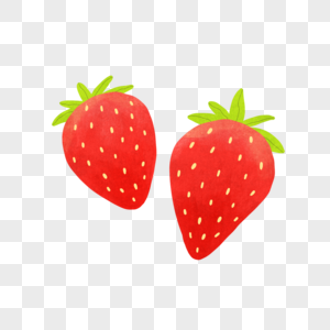 草莓蔬果插画高清图片