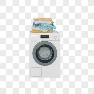 滚筒洗衣机和毛巾图片
