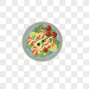 基围虾蔬菜番茄沙拉图片