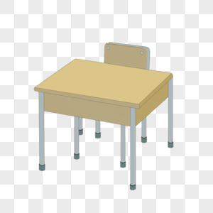 卡通课桌椅子元素图片