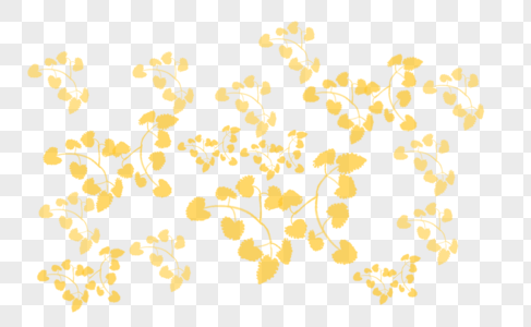黄色叶子底纹素材图片