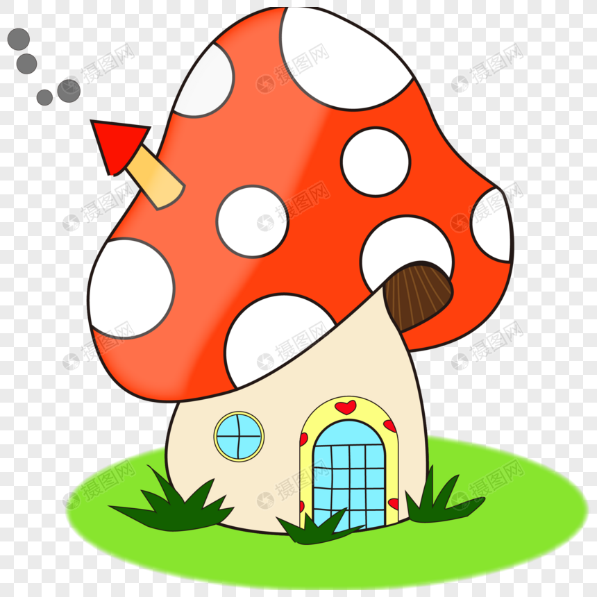 卡通蘑菇房子屋子