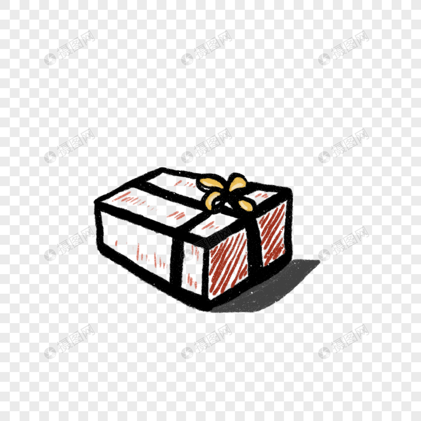 创意白色礼物盒插图图片