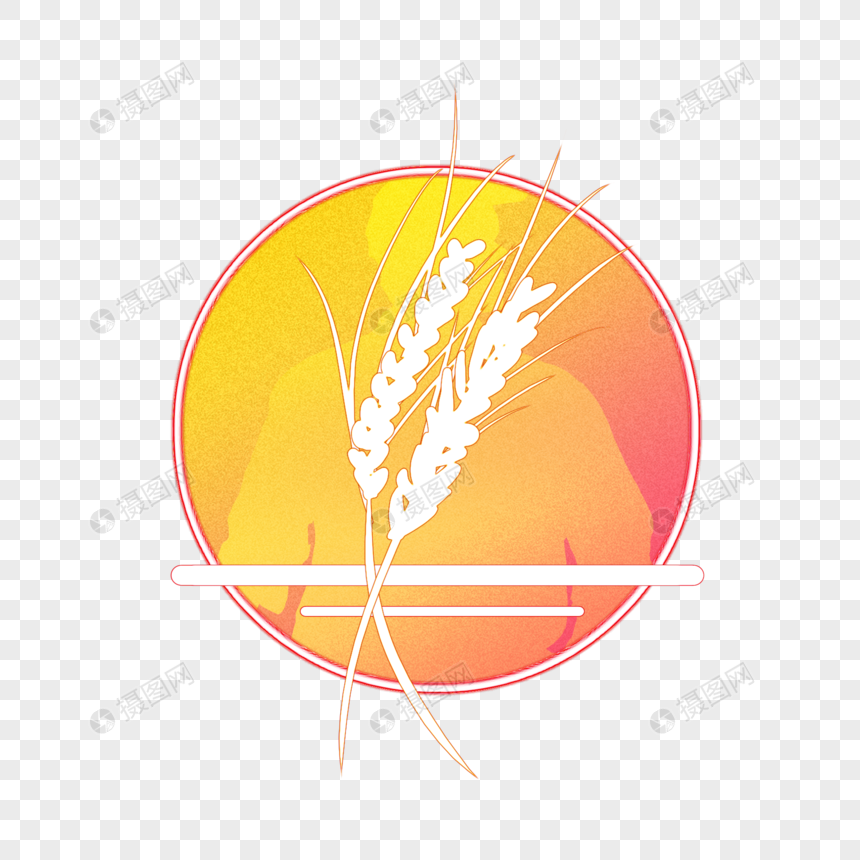 小麦插画图片